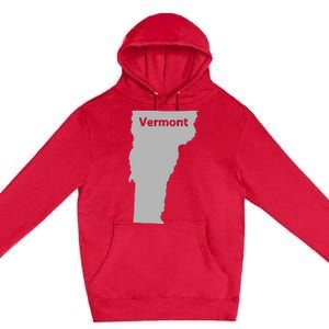 Vermont Map Home State Pride Gift Premium Pullover Hoodie