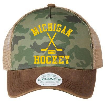 Vintage Michigan Hockey Legacy Tie Dye Trucker Hat