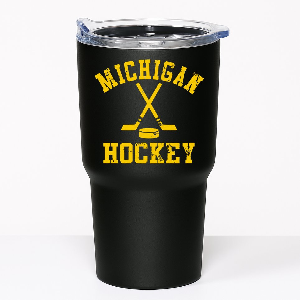 Vintage Michigan Hockey Tumbler