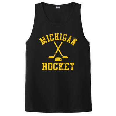 Vintage Michigan Hockey PosiCharge Competitor Tank