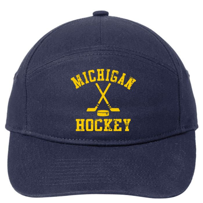 Vintage Michigan Hockey 7-Panel Snapback Hat