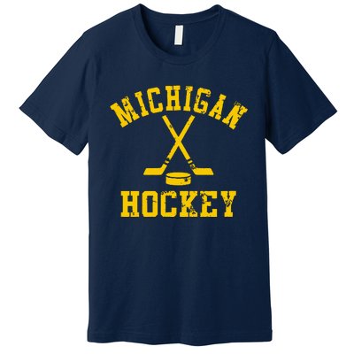 Vintage Michigan Hockey Premium T-Shirt