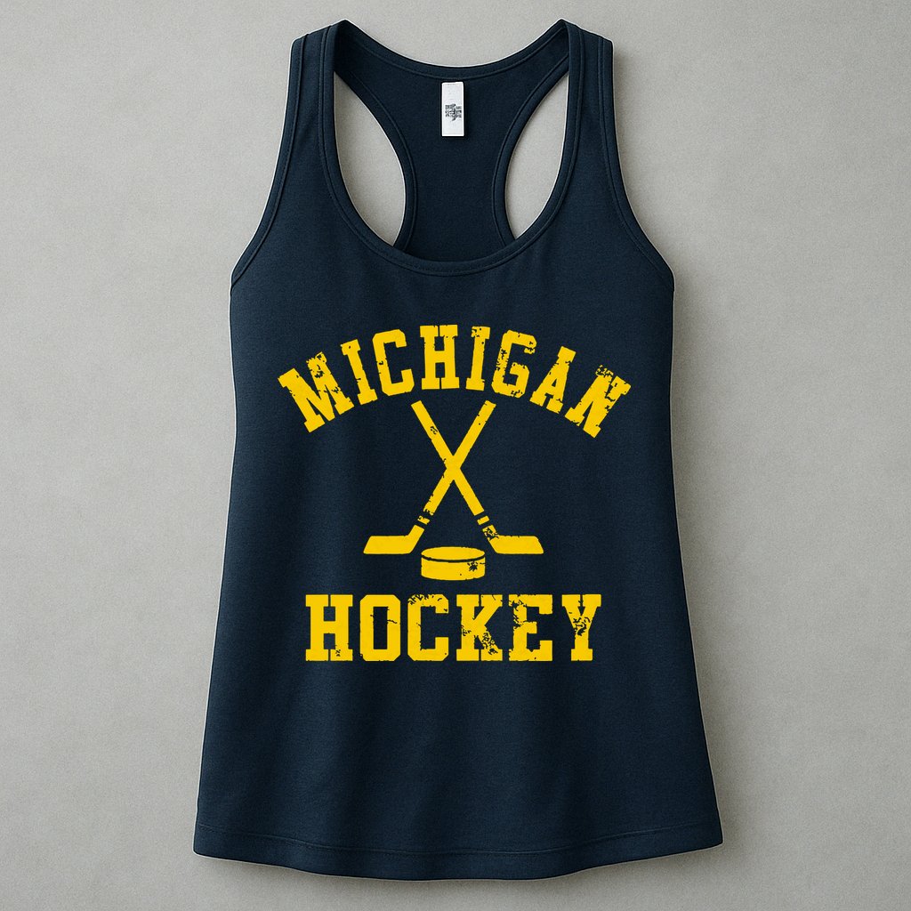 Vintage Michigan Hockey Womens Tank Top