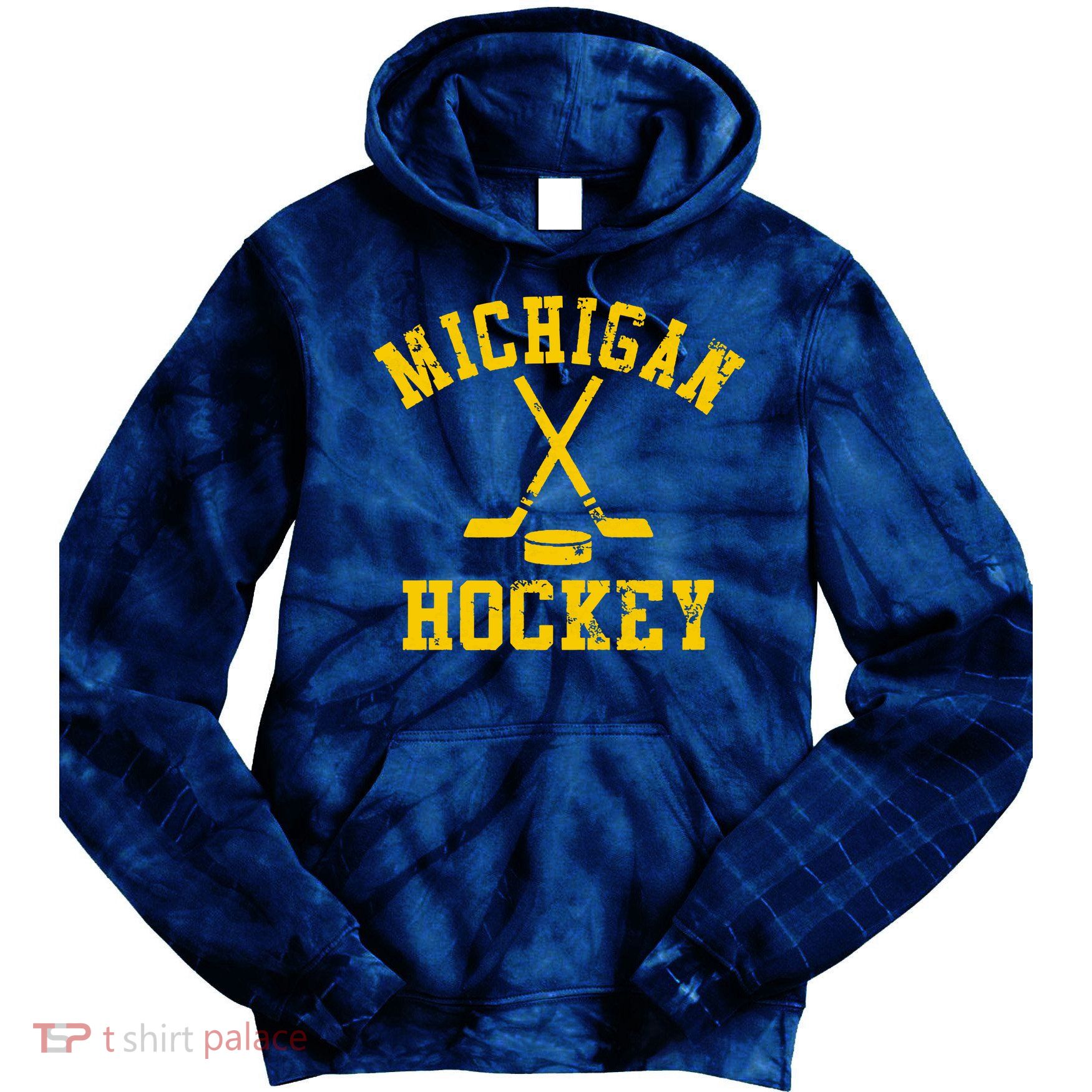 Vintage Michigan Hockey Tie Dye Hoodie