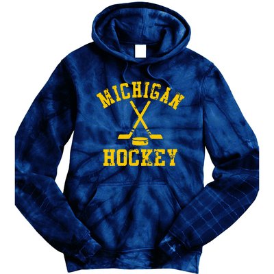 Vintage Michigan Hockey Tie Dye Hoodie