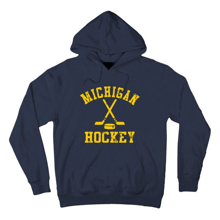 Vintage Michigan Hockey Tall Hoodie