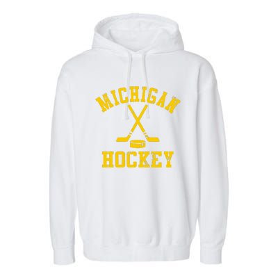 Vintage Michigan Hockey Garment-Dyed Fleece Hoodie