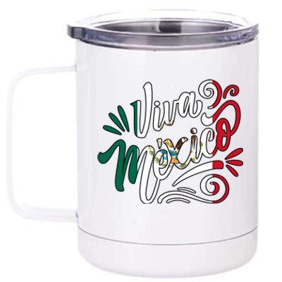 Viva Mexico Hispanic Mexican Heritage 12 oz Stainless Steel Tumbler Cup