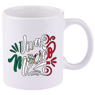 Viva Mexico Hispanic Mexican Heritage 11oz C Handle Ceramic Mug
