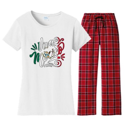 Viva Mexico Hispanic Mexican Heritage Women's Flannel Pajama Set