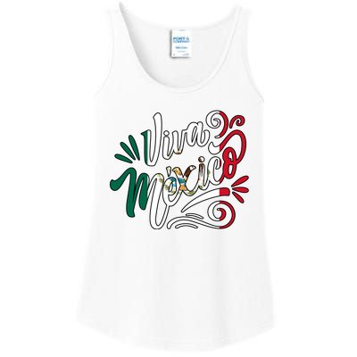 Viva Mexico Hispanic Mexican Heritage Ladies Essential Tank