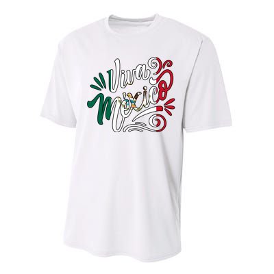 Viva Mexico Hispanic Mexican Heritage Performance Sprint T-Shirt