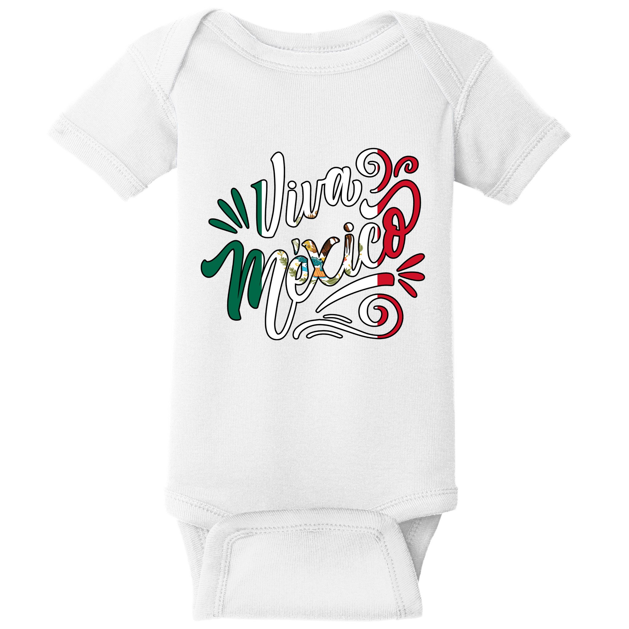 Viva Mexico Hispanic Mexican Heritage Baby Bodysuit