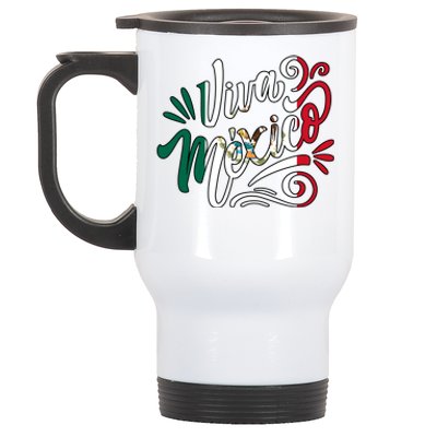 Viva Mexico Hispanic Mexican Heritage Stainless Steel Travel Mug