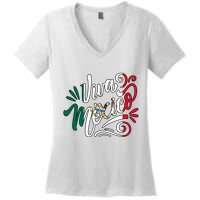 Viva Mexico Hispanic Mexican Heritage Women's V-Neck T-Shirt