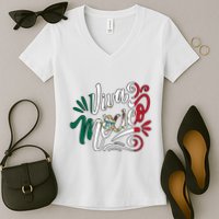 Viva Mexico Hispanic Mexican Heritage Women's V-Neck T-Shirt