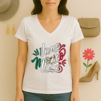 Viva Mexico Hispanic Mexican Heritage Women's V-Neck T-Shirt