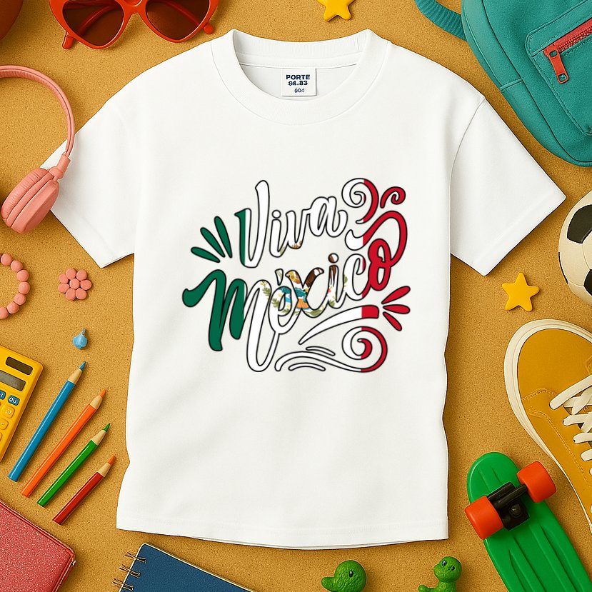 Viva Mexico Hispanic Mexican Heritage Kids T-Shirt