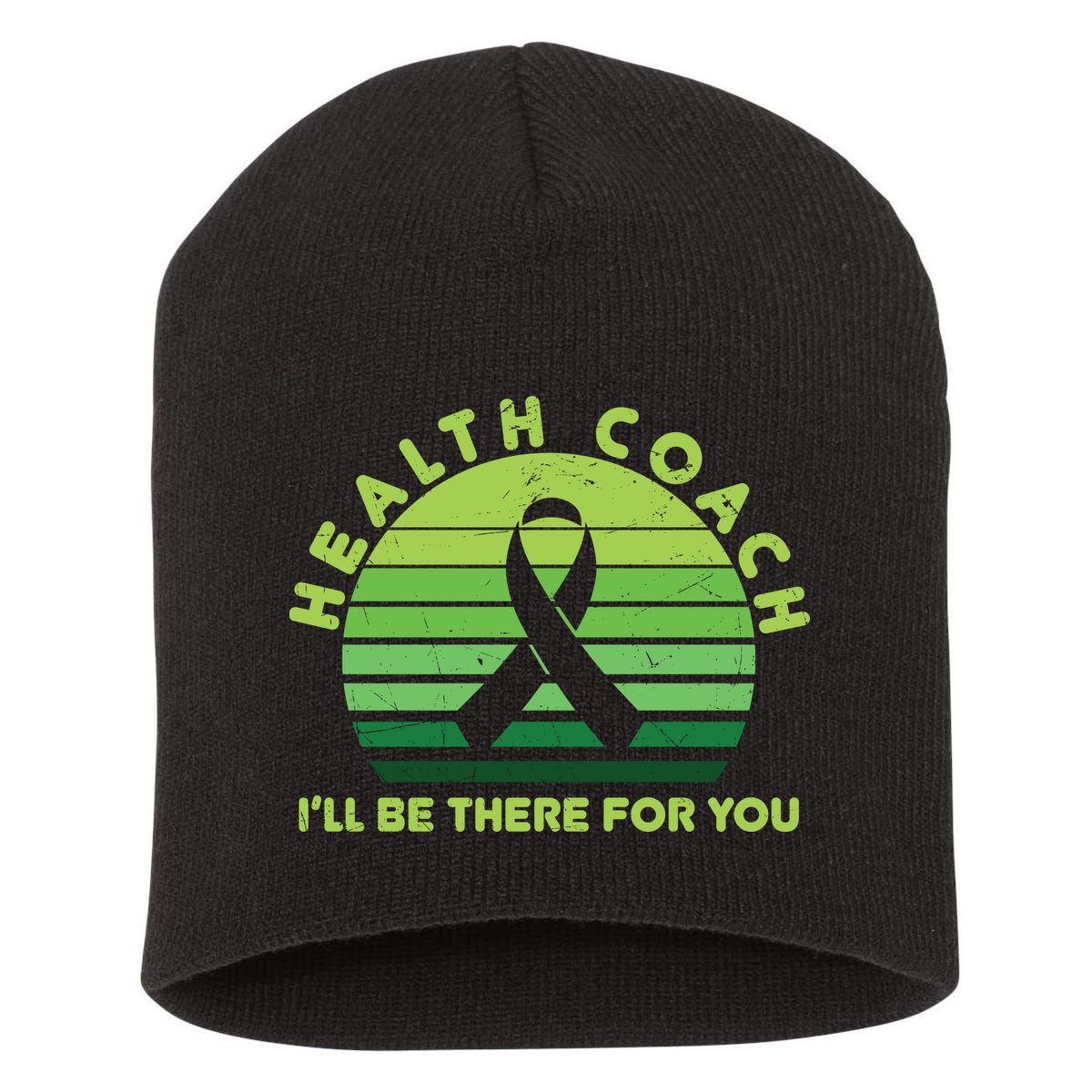 Vintage Mental Health Awareness Short Acrylic Beanie