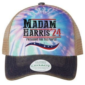 Vote Madam Harris For The People Legacy Tie Dye Trucker Hat