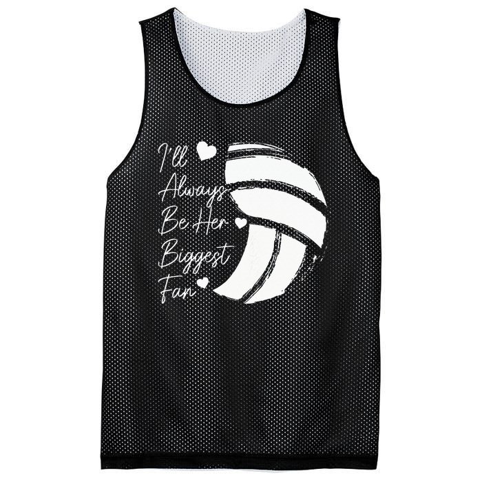 Volleyball Mom Her Biggest Fan Volleyball Daughter Mesh Reversible Basketball Jersey Tank