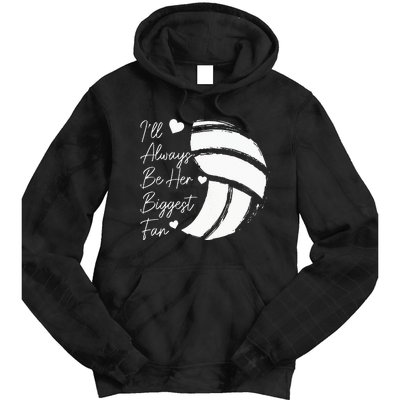 Volleyball Mom Her Biggest Fan Volleyball Daughter Tie Dye Hoodie