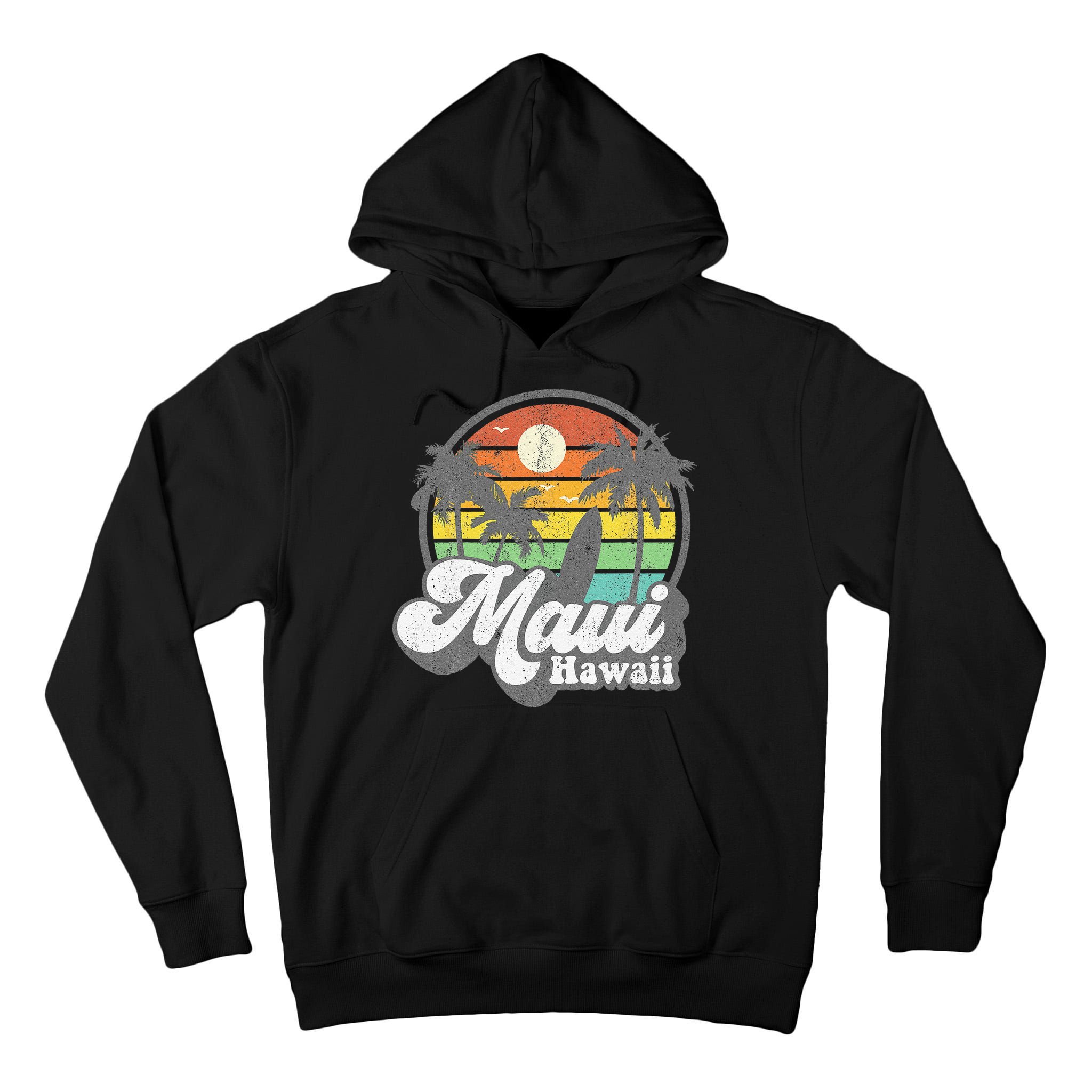 Vintage Maui Hawaii Hawaiian Beach Surfing 70s Surf Gift Tall Hoodie