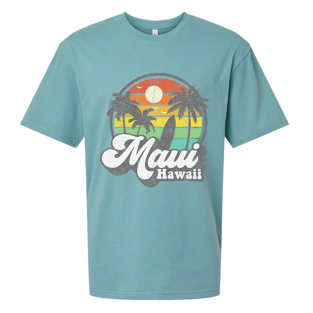 Vintage Maui Hawaii Hawaiian Beach Surfing 70s Surf Gift Sueded Cloud Jersey T-Shirt