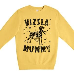 Vizsla Mummy Halloween Gift Premium Crewneck Sweatshirt