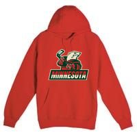 Vintage Minnesota Hockey Premium Pullover Hoodie