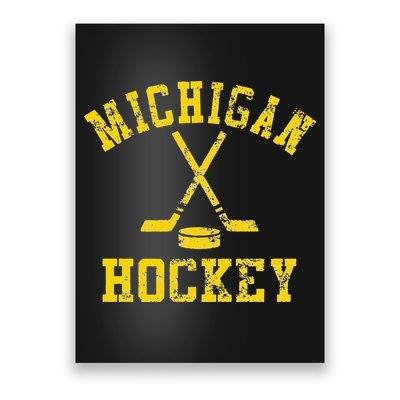 Vintage Michigan Hockey Poster