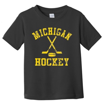 Vintage Michigan Hockey Toddler T-Shirt