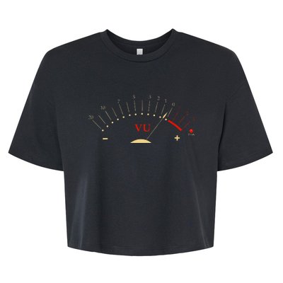 Vu Meter Hifi Vintage Stereo Audiophile Bella+Canvas Jersey Crop Tee