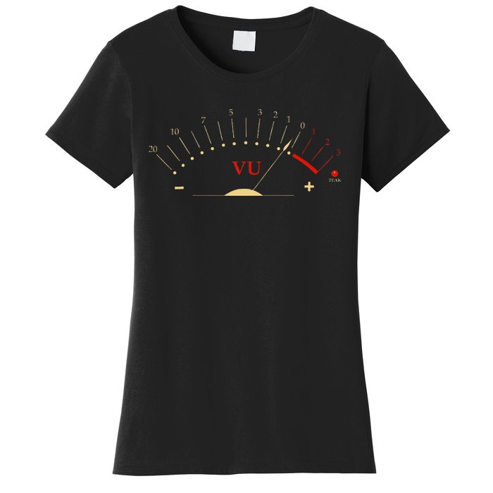 Vu Meter Hifi Vintage Stereo Audiophile Women's T-Shirt