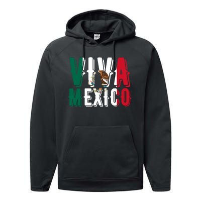 Viva Mexico Hispanic Mexican Heritage Performance Fleece Hoodie