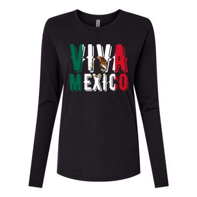 Viva Mexico Hispanic Mexican Heritage Womens Cotton Relaxed Long Sleeve T-Shirt