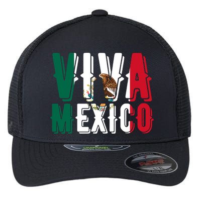 Viva Mexico Hispanic Mexican Heritage Flexfit Unipanel Trucker Cap