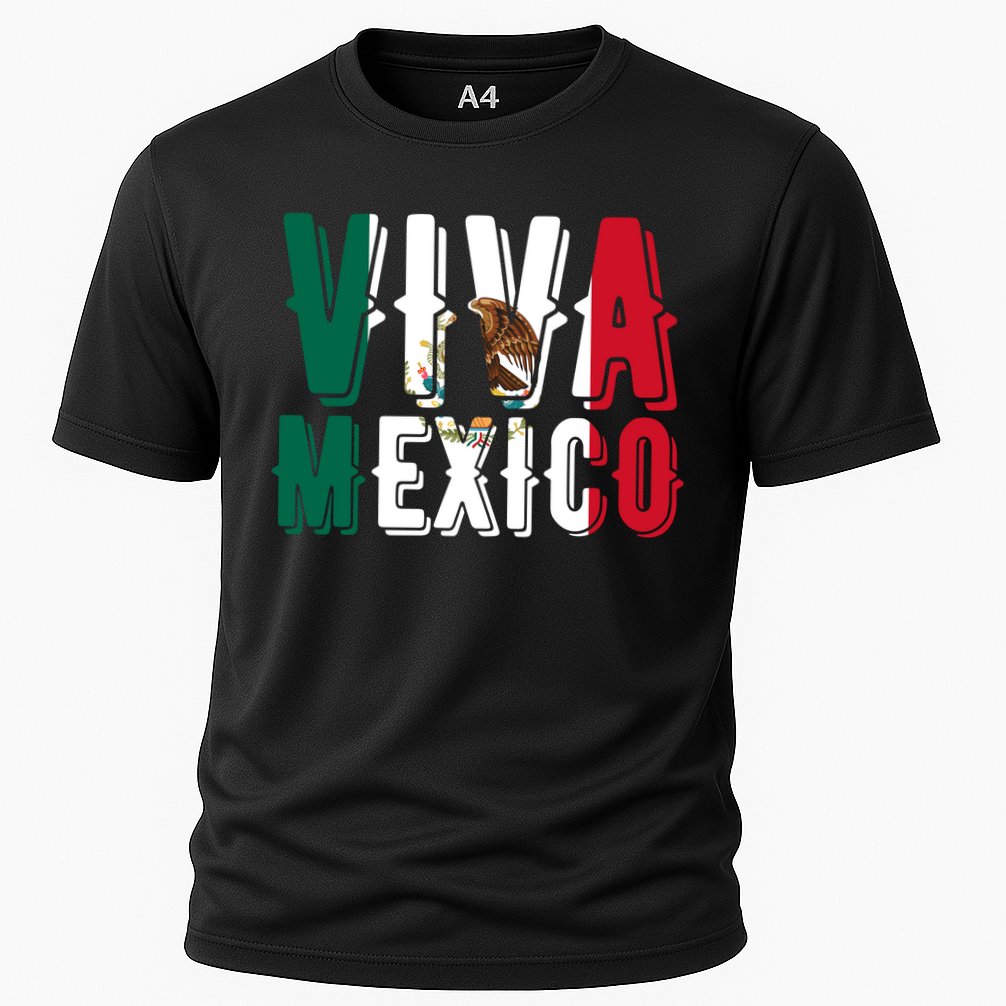 Viva Mexico Hispanic Mexican Heritage Cooling Performance Crew T-Shirt