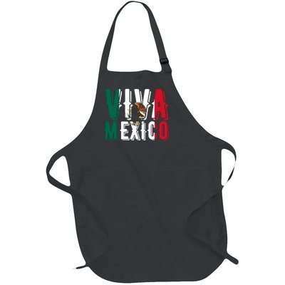 Viva Mexico Hispanic Mexican Heritage Full-Length Apron With Pockets