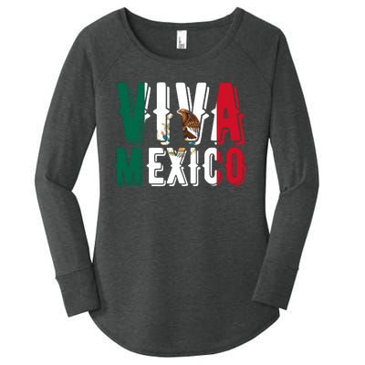 Viva Mexico Hispanic Mexican Heritage Women's Perfect Tri Tunic Long Sleeve Shirt