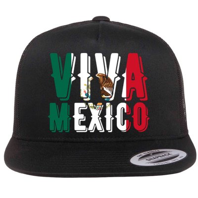 Viva Mexico Hispanic Mexican Heritage Flat Bill Trucker Hat