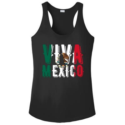 Viva Mexico Hispanic Mexican Heritage Ladies PosiCharge Competitor Racerback Tank