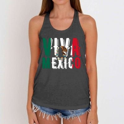 Viva Mexico Hispanic Mexican Heritage Women's Knotted Racerback Tank