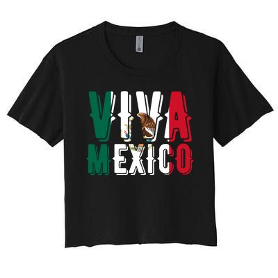 Viva Mexico Hispanic Mexican Heritage Women's Crop Top Tee