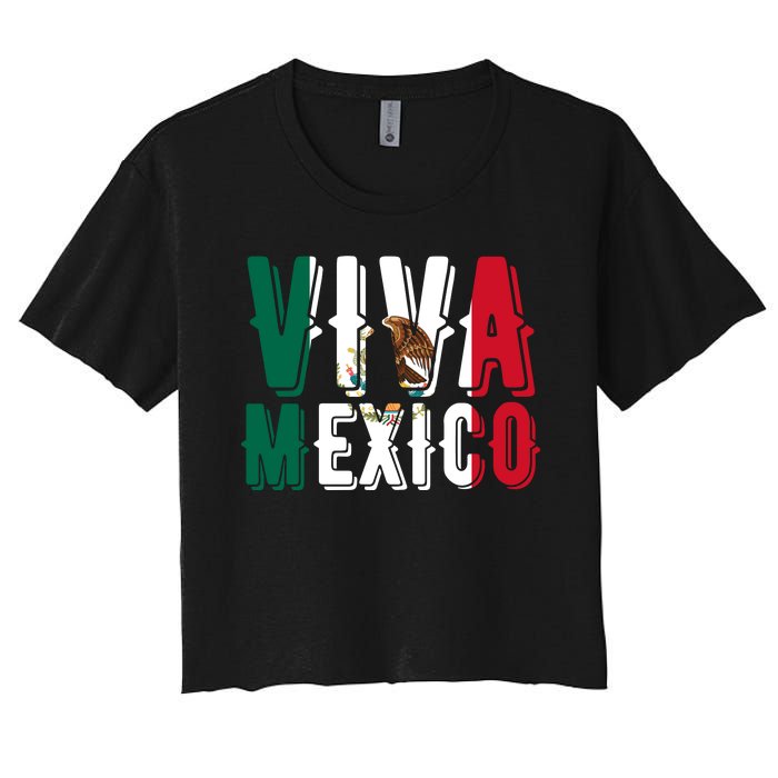 Viva Mexico Hispanic Mexican Heritage Women's Crop Top Tee