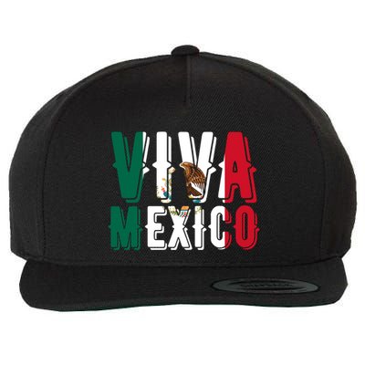 Viva Mexico Hispanic Mexican Heritage Wool Snapback Cap