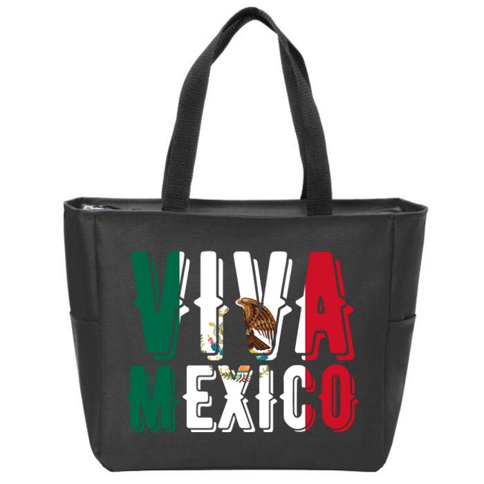 Viva Mexico Hispanic Mexican Heritage Zip Tote Bag