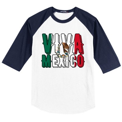 Viva Mexico Hispanic Mexican Heritage Baseball Sleeve Shirt