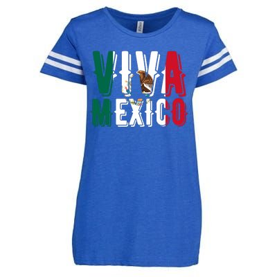 Viva Mexico Hispanic Mexican Heritage Enza Ladies Jersey Football T-Shirt