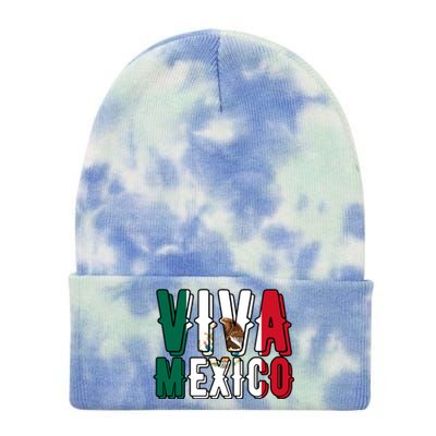 Viva Mexico Hispanic Mexican Heritage Tie Dye 12in Knit Beanie